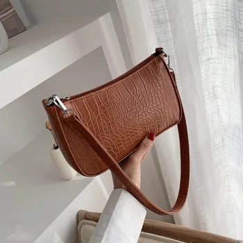 

ins female bag 2020 new Korean version of the wild texture shoulder bag fashion armpit bag French bag