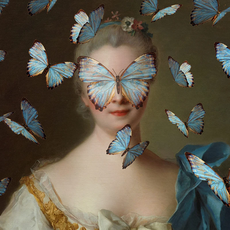 Altered Art Baroque Painting Rococo Vintage Painting Eclectic Wall Art