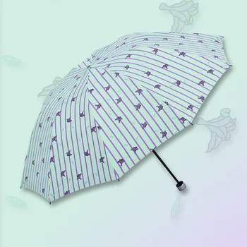 

10 Ribs Creative Sun Umbrella Three Fold Umbrella Men High Quality Folding Umbrella Women's Dual-purpose Umbrellas Wholesale