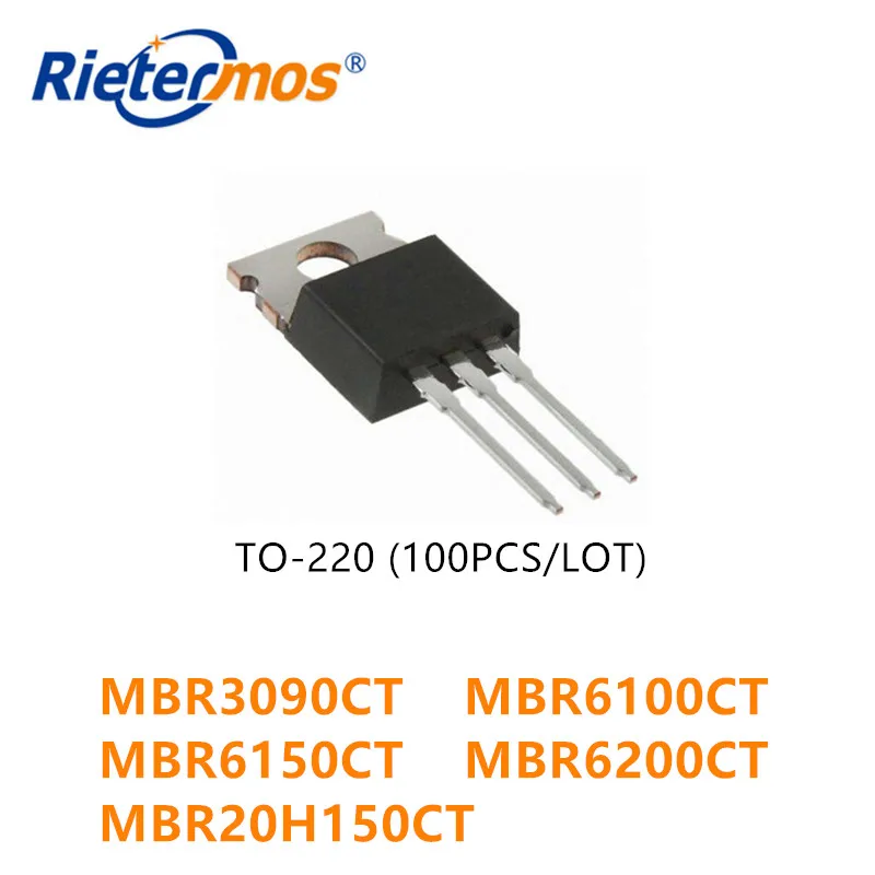 100 шт. MBR3090CT 3090CT MBR6100CT 6100CT MBR6150CT 6150CT MBR6200CT 6200CT MBR20H150CT 20H150CT TO220 высокого качества |