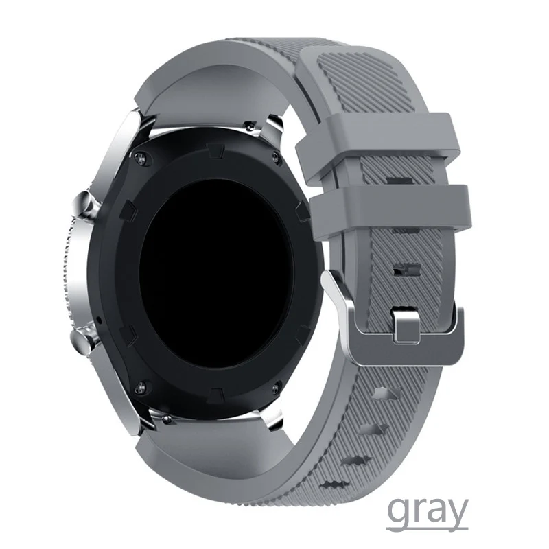 22 мм ремешок для часов samsung Galaxy watch 46 мм 42 мм active 2 gear S3 Frontier ремешок huawei часы gt спортивный браслет 20 - Band Color: gray