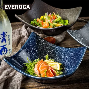 

Creative Irregular Caremic Plate Japanese Style Dessert Plate Fruit Salad Bowl Soup Bowl Small Bowl Tableware Dinnerware