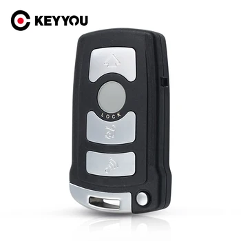 

KEYYOU 10X 3/4 Button Car Auto Key Case For BMW 7 Series E65 E66 E67 E68 745i 745Li 750i 750Li 760i Fob Smart Remote Key Shell