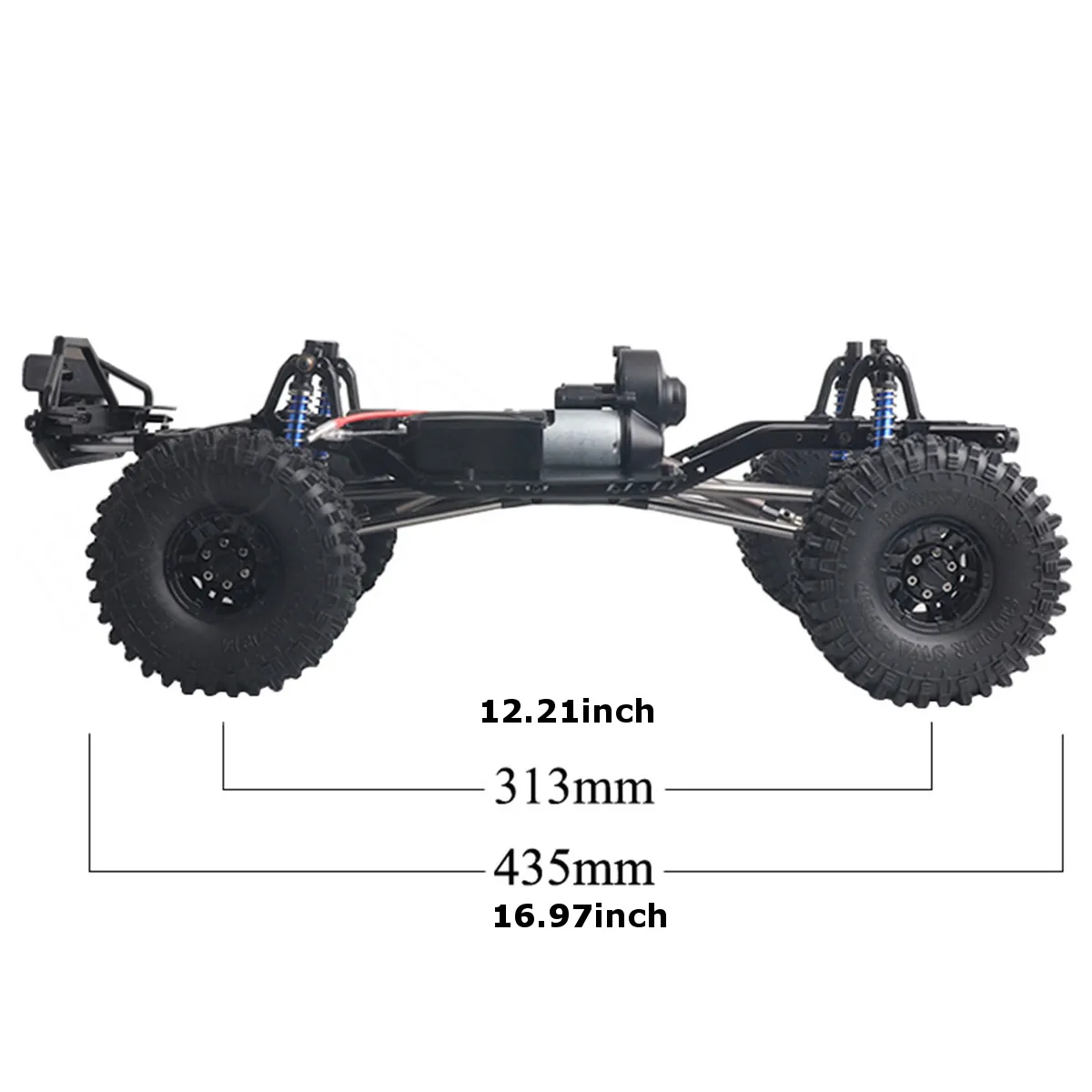 313mm 12.3inch Wheelbase Assembled Frame Chassis for 1/10 RC Crawler Car SCX10 SCX10 II 90046 90047