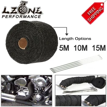 

5M 10M 15M Heat Exhaust Thermo Wrap Shield Protective Tan Tape Fireproof Insulating Cloth Roll Kit for Motorcycle Car