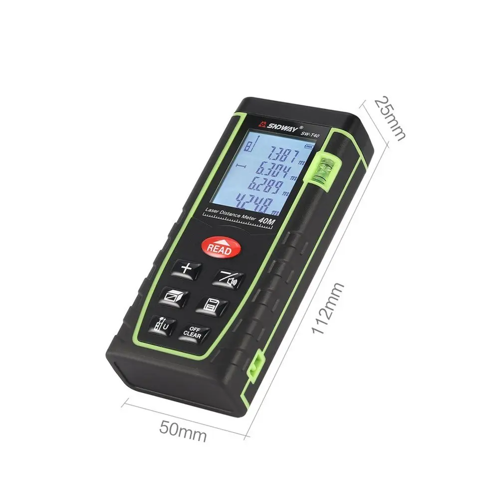 SNDWAY 40M SW-T40 Handheld Laser Distance Meter Range Finder Trena Laser Rangefinder Laser Tape Measure Distance Tool SNDWAY 40M SW-T40 Handheld Laser Distance Meter Range Finder Trena Laser Rangefinder Laser Tape Measure Distance Tool