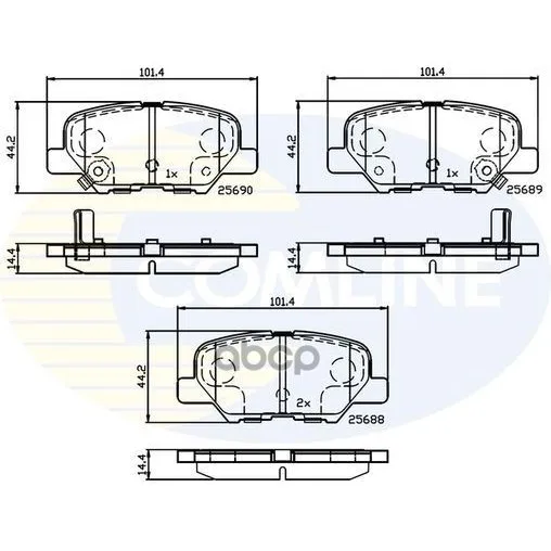 Колодки Тормозные Дисковые | Зад Прав/Лев | Mazda 6(Gj/Gh) 12- Comline арт. CBP32238