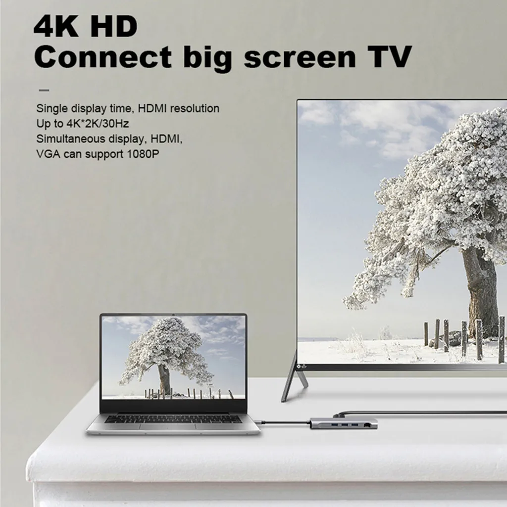 Набор контактов для тестирования 10 в 1 Тип C на Hdmi многофункциональная док-станция для usb-хаб Быстрая зарядка Pd usb-хаб компьютера Адаптер Hub Тетрадь концентратор