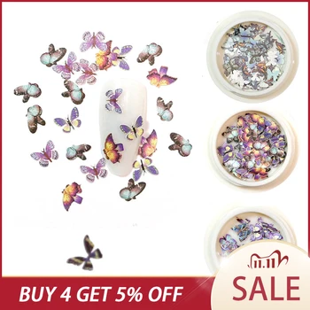 

New 1 Box Butterfly Sequins 3D Nail Art Decorations Emulational Design Japanese Style Decor for Nail Art Accessories