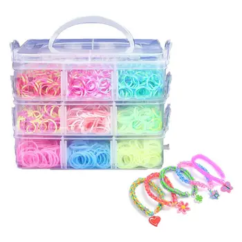 

4500pcs 15 Colors Rubber Loom Bands Kit Rubber Bands Twist Loom Set Bracelet Making Tools Kits For Kids Adults Loom DIY Crafts