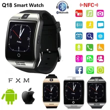 Sport Men's Bluetooth Smart Watch Men Q18 Support TF SIM Card GSM camera For Android IOS Smart clock watch Phone For Men Women
