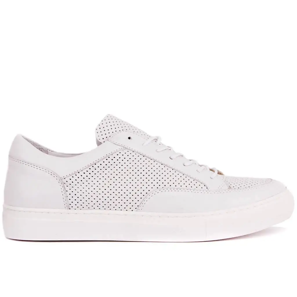 

Sail-Lakers White Leather Men Sneaker
