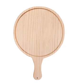 

Pine Wood Bread Tray Refreshment Wood Plate Wooden Pizza Tray with Handle