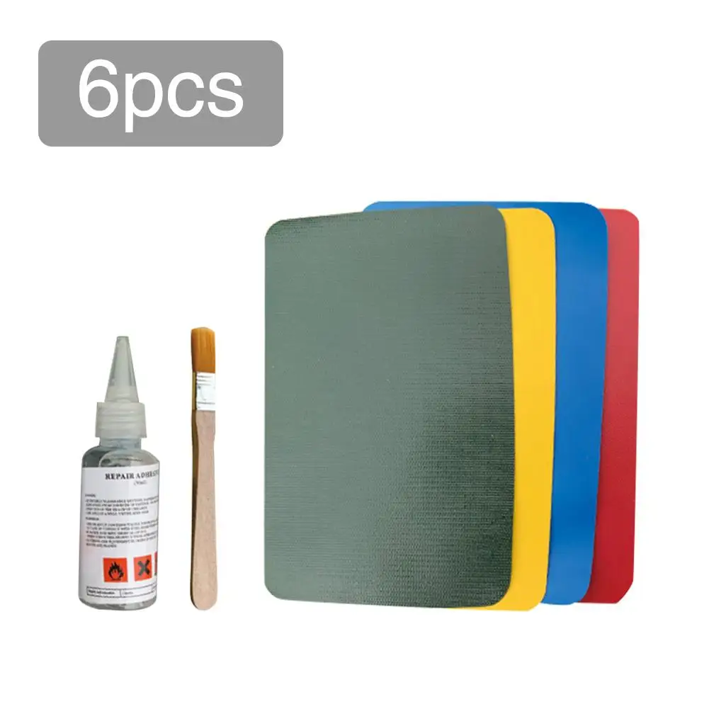 

5PCS PVC Patch Repair Kit Leather Repair Patches Glue Set Accessory for Inflatable Raft Boat Canoe Kayak