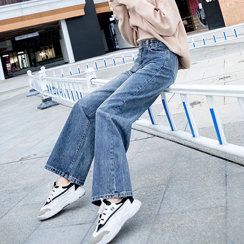 Jeans woman High Waist Wide Leg Pants Loose Jeans for Women 2020 lengthen