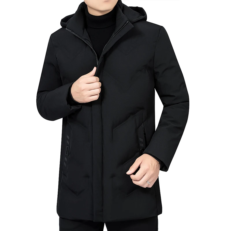 Winter Jacket Men Thicken Warm Parkas Hooded Long Coat Fleece Jackets Outwear Windproof padded Down Parka Male down jacket puffer jacket parka coat parkas coat
