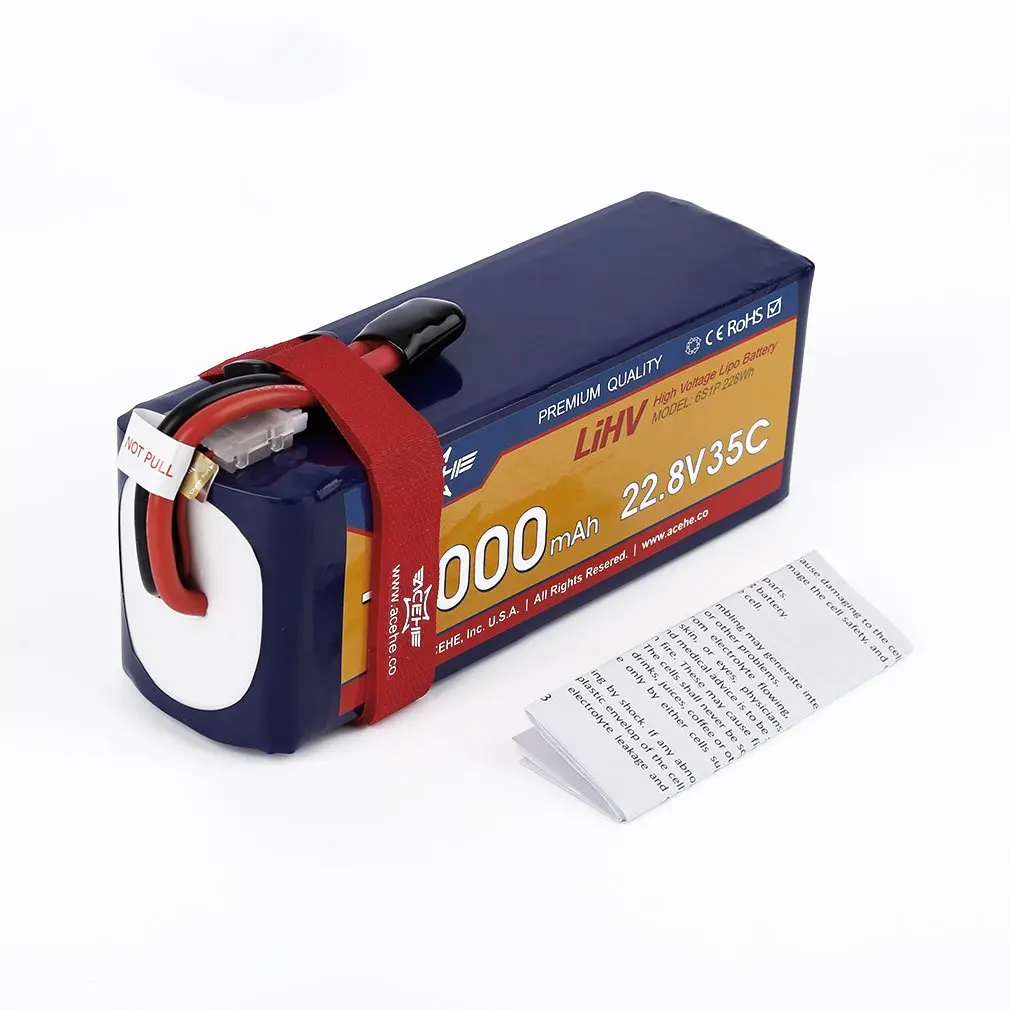 ACEHE 22,8 V 10000 мА/ч, 35C 6S1P 228Wh XT60 Plug высокое Напряжение Lipo Батарея