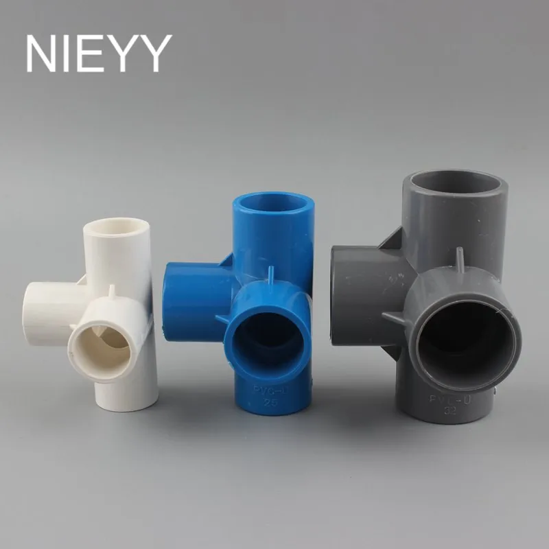 

20 25 32mm PVC 4 Way Water Pipe Quick Connector Four-Dimensional Stereo Connector Garden Irrigation Fittings