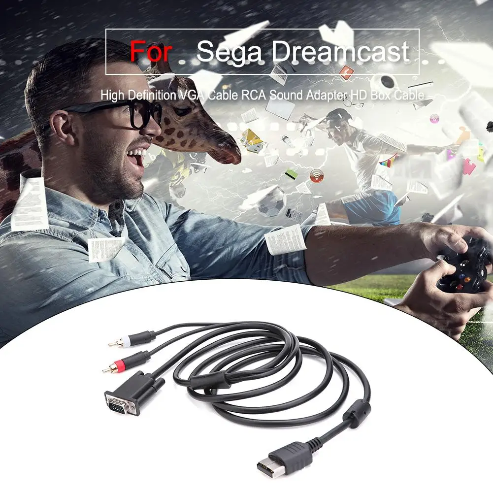 Кабель VGA высокого разрешения Звуковой адаптер RCA HD кабель для Sega Dreamcast игровой