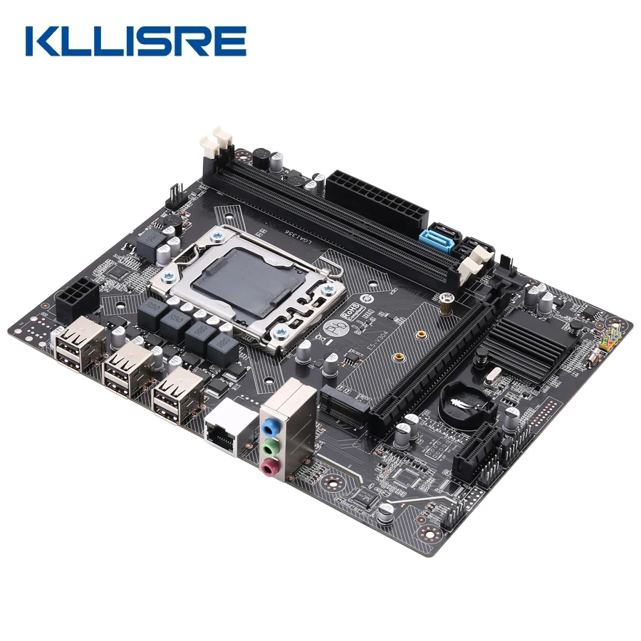 Комплект материнской платы Kllisre X9A с Xeon LGA 1356 E5 2420 C2 2x4 ГБ = 8 Гб 1333 МГц DDR3 память ECC