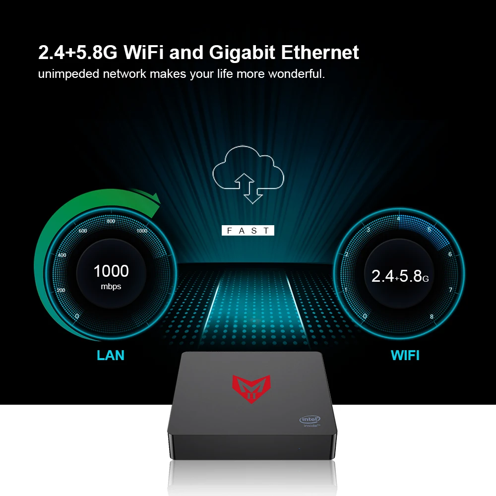 MII-V Мини ПК в Apollo Lake J3355 4 Гб 64 Гб Win 10 MII-V Мини ПК медиаплеер HD 1.4b BT 4,0 2,4G 5,8G WI-FI 1000 Мбит/с