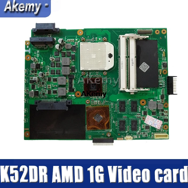 Материнская плата Amazoon K52DR для ноутбука ASUS K52DR A52DE K52DE A52DR K52D K52, оригинальная материнская плата AMD 1G, видеокарта