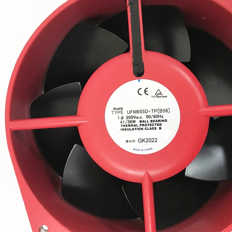 Кулер процессора для Королевский фанат UFM655D-TP [B56] 200V 41/36W металлический вентилятор охлаждения