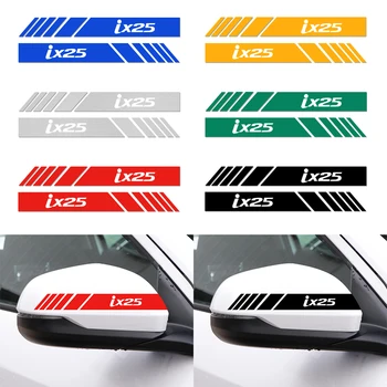 

2Pcs/Lot Car Rearview Mirror Stickers Stripe Car Reflective Rearview Mirror Decal for Hyundai IX25 Auto stickers Styling