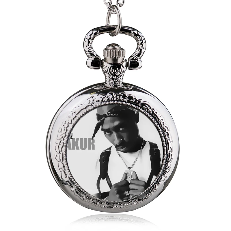 Tupac Retro Bronze Quartz Pocket Watch 2Pac Rapper Design Necklace Pendant Chain Women Mens Relogio Montres with Gifts Accessor | Наручные