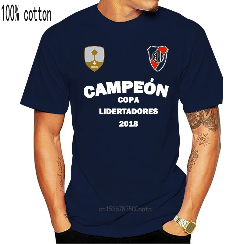 Футболка получите сейчас Аргентина речная тарелка футболка Campeon Libertadores 18 унисекс
