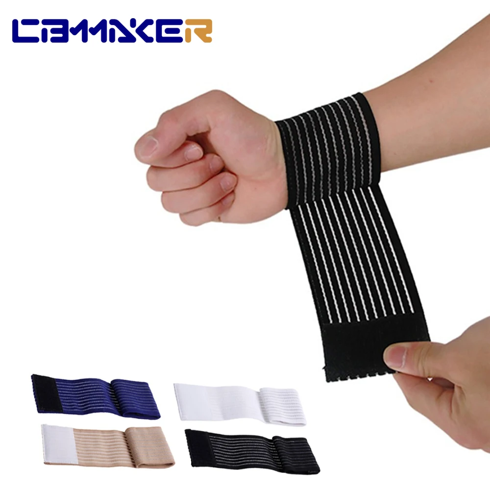 Sport Bandage Brace-Wrap Wrist Tennis Fitness Weat Hand-Velcro Elastic Cotton