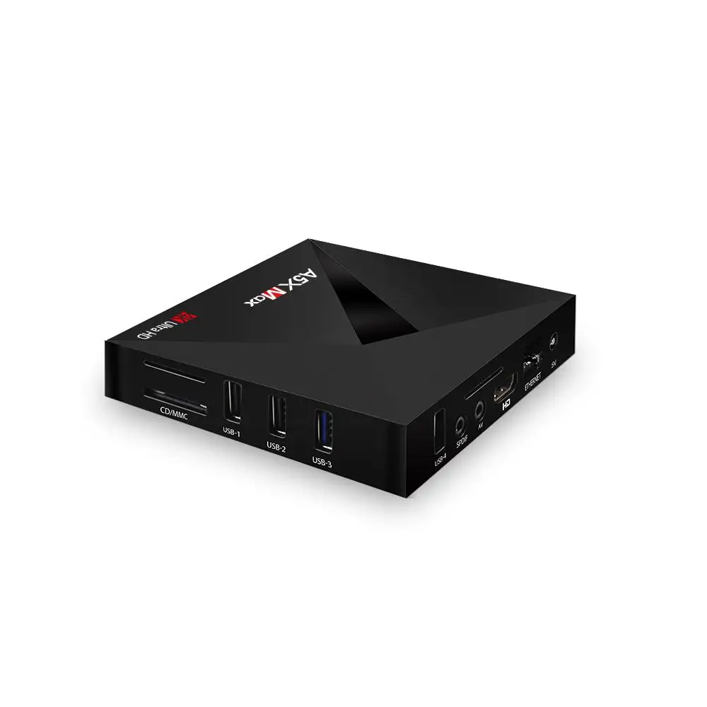 A5X MAX tv Box 4 Гб DDR3 SDRAM 32 Гб Flash RK3318 четырехъядерный процессор для Android 9,0 4K HD H.265 2,4G WiFi медиаплеер