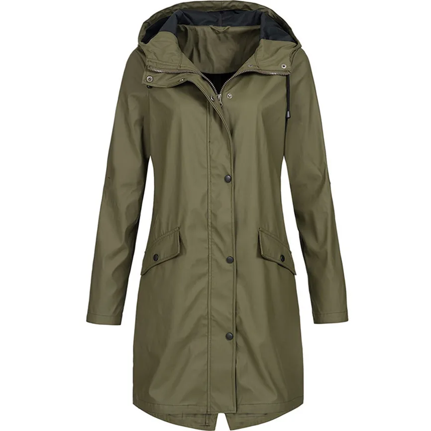 Женские куртки, зимнее пальто, куртка, однотонные дождевые худи для улицы, теплые широкие женские куртки, длинное пальто, ветронепроницаемое, большие размеры