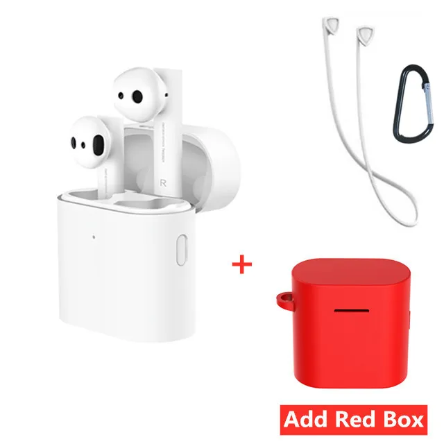 Red Box Lanyard Xiao mi Airdots Pro 2 Air 2 mi True беспроводные наушники 2 TWS Bluetooth гарнитура 2 Smart Голосовое управление LHDC Tap управление Dual mi C ENC - Цвет: Red Box Lanyard