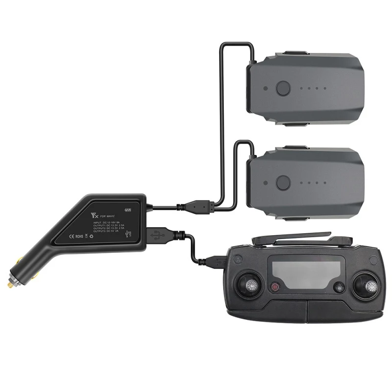 3 в 1 USB интерфейс Автомобильное зарядное устройство для DJI Mavic Pro камера батарея дистанционное управление автомобильное зарядное устройство Высокое качество