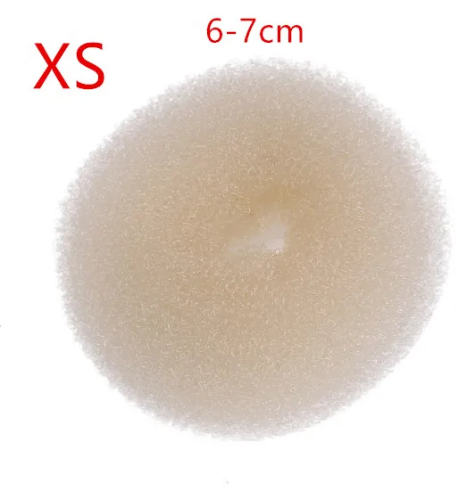 beige XS Заколка для волос пончик волшебный Поролоновый спонж легкое большое кольцо Инструменты для укладки волос аксессуары для волос для женщин - Цвет: beige XS