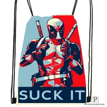 Пользовательские Дэдпул комиксы Marvel походная сумка на шнурке милый рюкзак дети ранец(черная спина) 31x40 см#180531-02-31