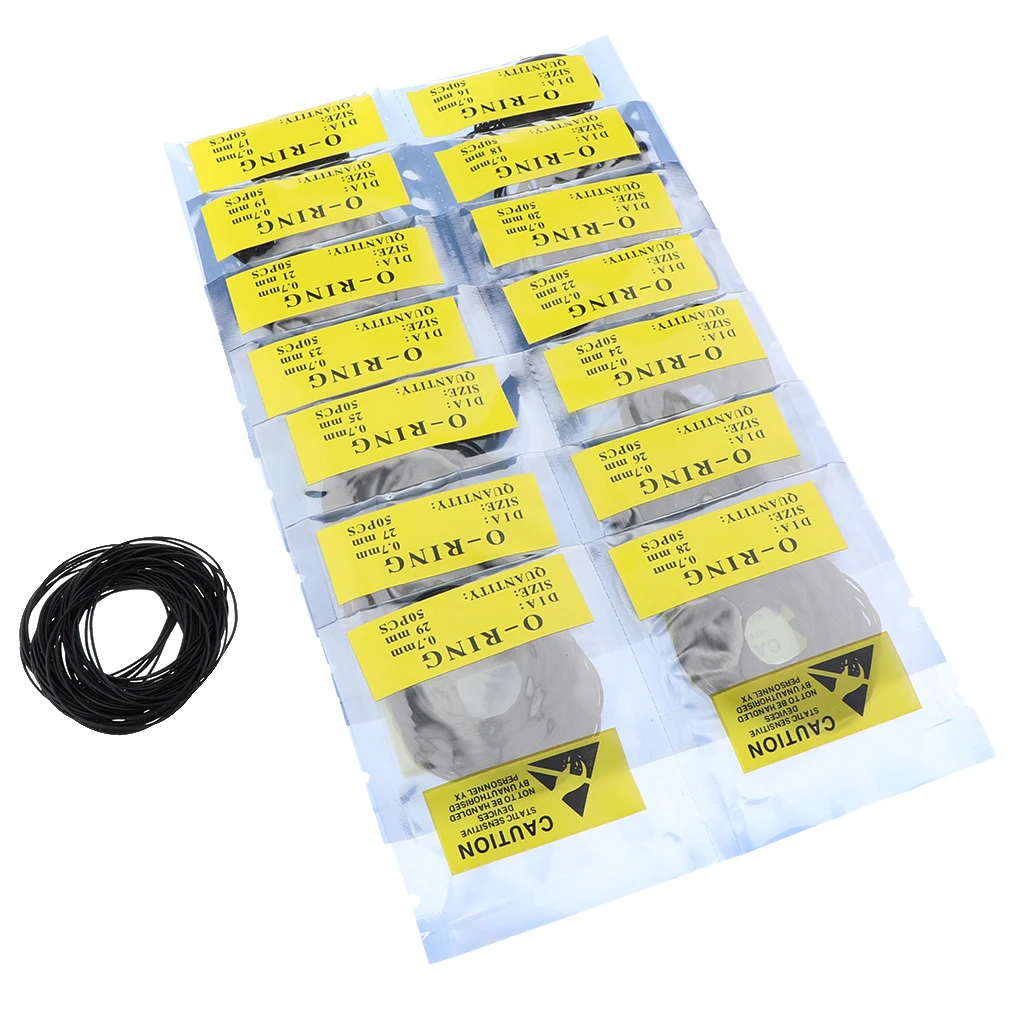 950pcs 12-30mm Gasket Rubber Seal Washers Gaskets Replace O-Rings Watch Part