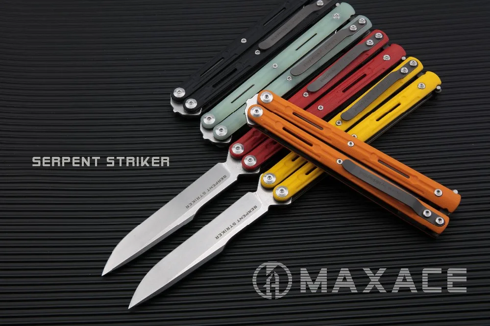 MAXACE Serpent Striker Stonewash 14C28N лезвие G10 весы/вкладыш из нержавеющей стали