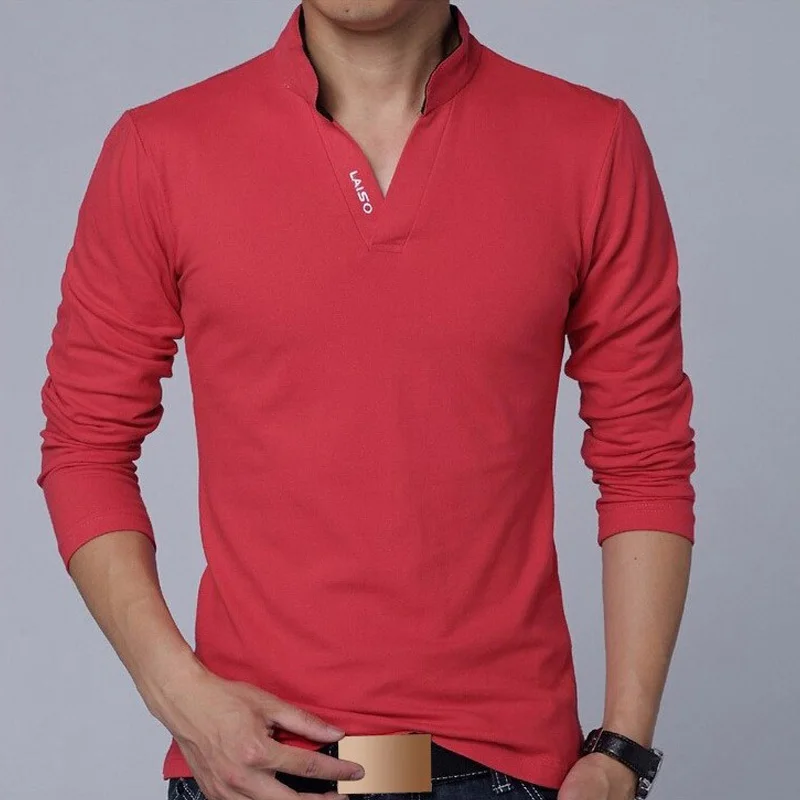 Style1 2 Мужская Однотонная рубашка с длинными рукавами Camisa Masculina VogueCotton рубашки Camisa Homme Masculina футболки брендовая одежда - Цвет: Style1 2