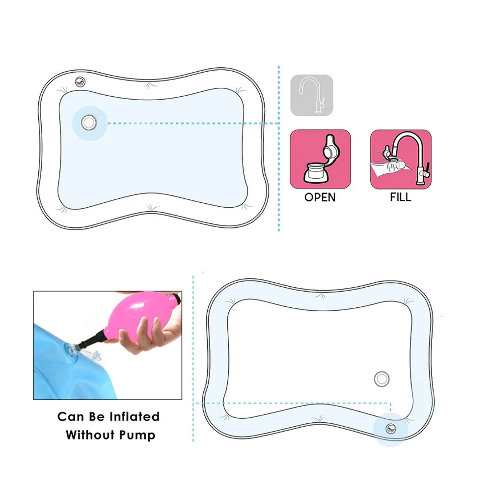 Креативная игрушка двойного назначения Детская Надувная потрепанная Подушка детская подушка для воды простата подушка для воды игрушка «ПЭТ» Сертификация# LL
