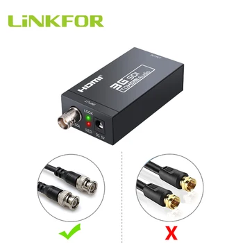 

LiNKFOR SDI TO HDMI Converter 1080P SDI to HDTV Audio Converter for SD-SDI Signal And 3G-SDI signals Support PAL and NTSC