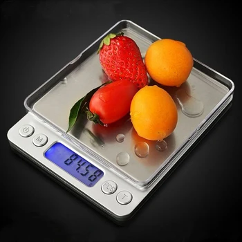 

2019 Portable Electronic Food Scales 3000g/0.1g Postal Kitchen Jewelry Weight Balance Digital Scale 500g 0.01 Precision Scale