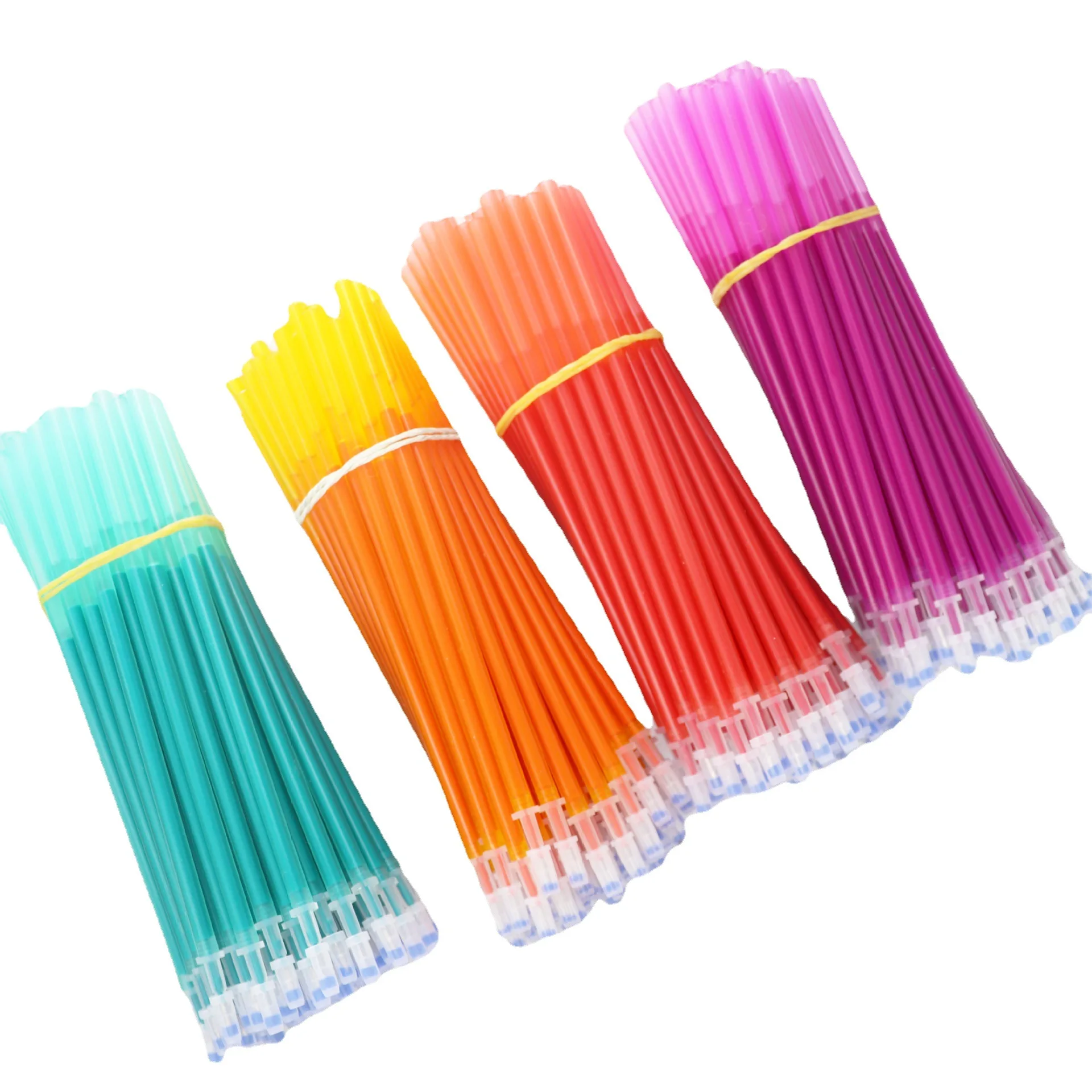 Löschbare Stifte Nachfüllset (12 Stück) – Gel-Tintenroller Mit Radiergummi, 0,5 Mm, Thermoempfindliche Tinte, Süße Tierdesigns (Katze, Panda, Bär)