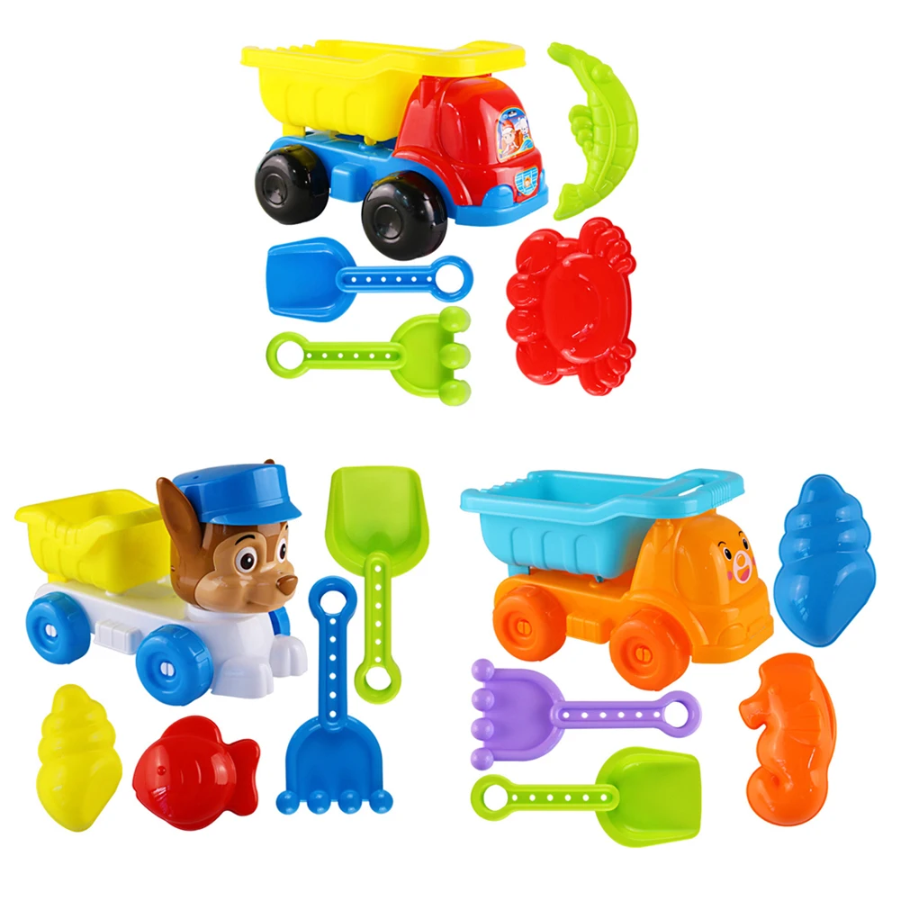 amazing  5PCS Beach Toys Sand Toy Beach Game Funny Plastic Bathing Playing Sandbox Toys Sand Dredging Sand S