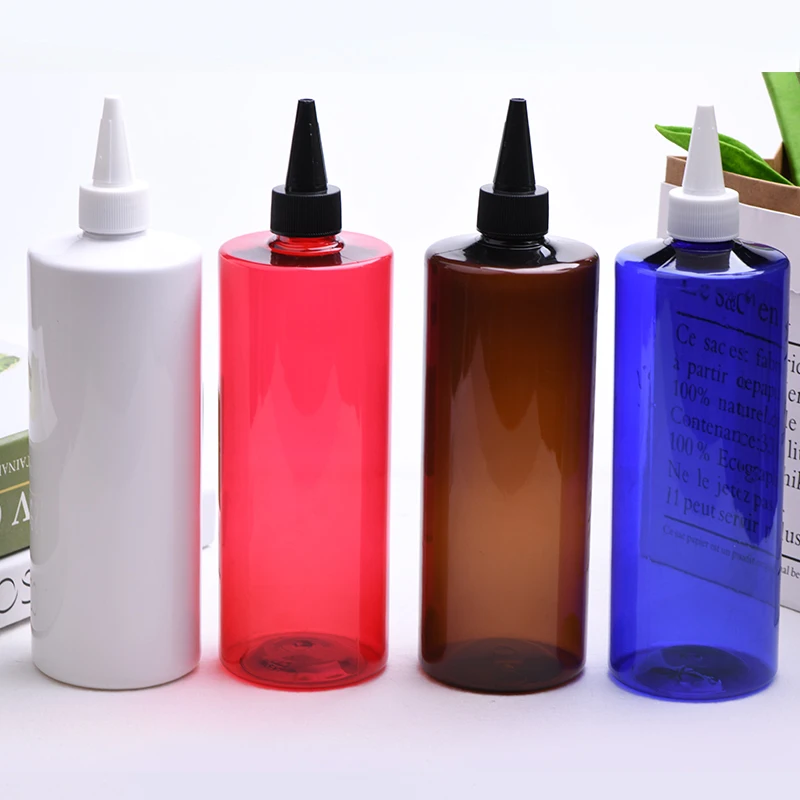 14pcs 500ml Black White Empty Cosmetics Container With Pointed Mouth Top Cap DIY E Liquid Large Capacity Lotion Plastic Bottle | Красота и