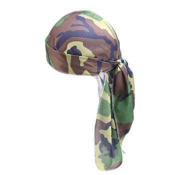 

Fashion Men's Silky Durag Long Tail Pirate Headrap doo rag
