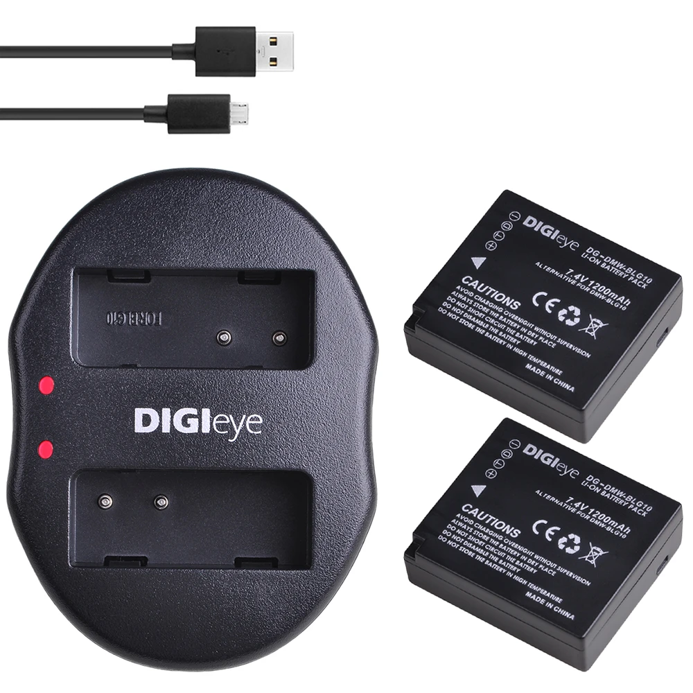 DMW BLG10 BLE9 Battery + Dual USB Charger for Panasonic Lumix DMC GF5 GF6  GX7 DMC LX100 DMC GX85 GX80 ZS200 ZS100 ZS60|Digital Batteries| - AliExpress