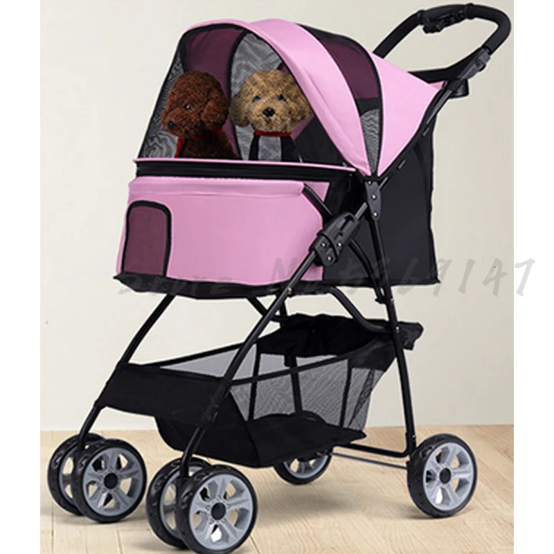 Pet Out Cart четырехколесная легкая складная тележка для кошек, собак, коляска для питомцев, маленькая и средняя кошка