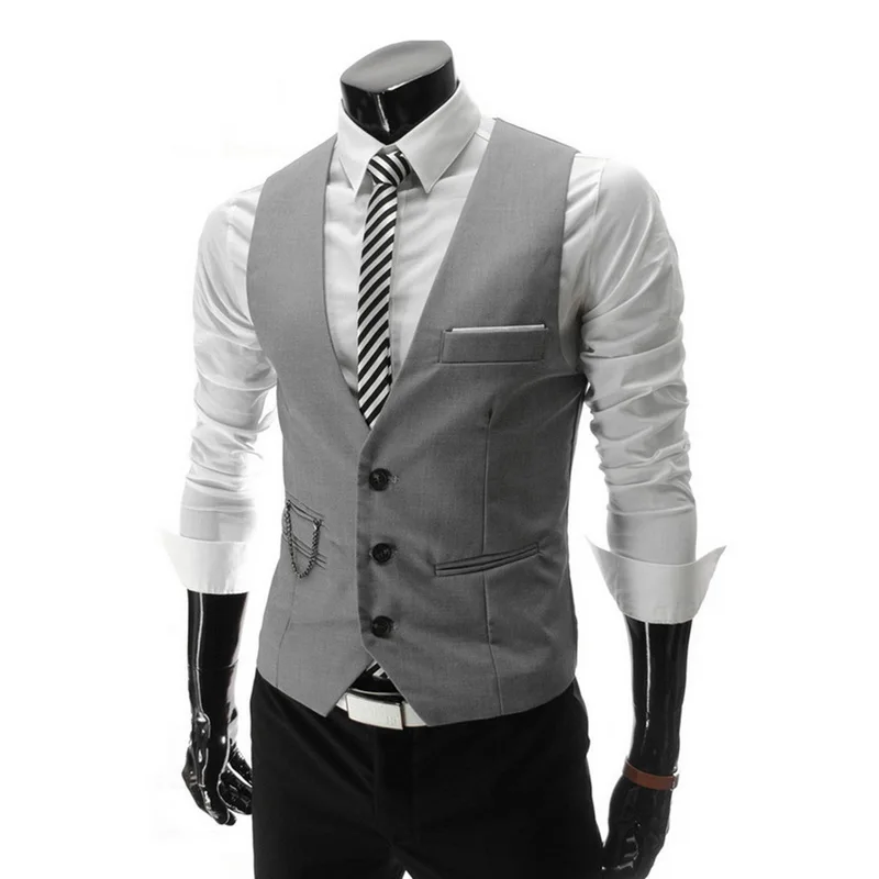 CYSINCOS модный костюм жилет мужской формальный Colete Masculino елочка для фитнеса куртка